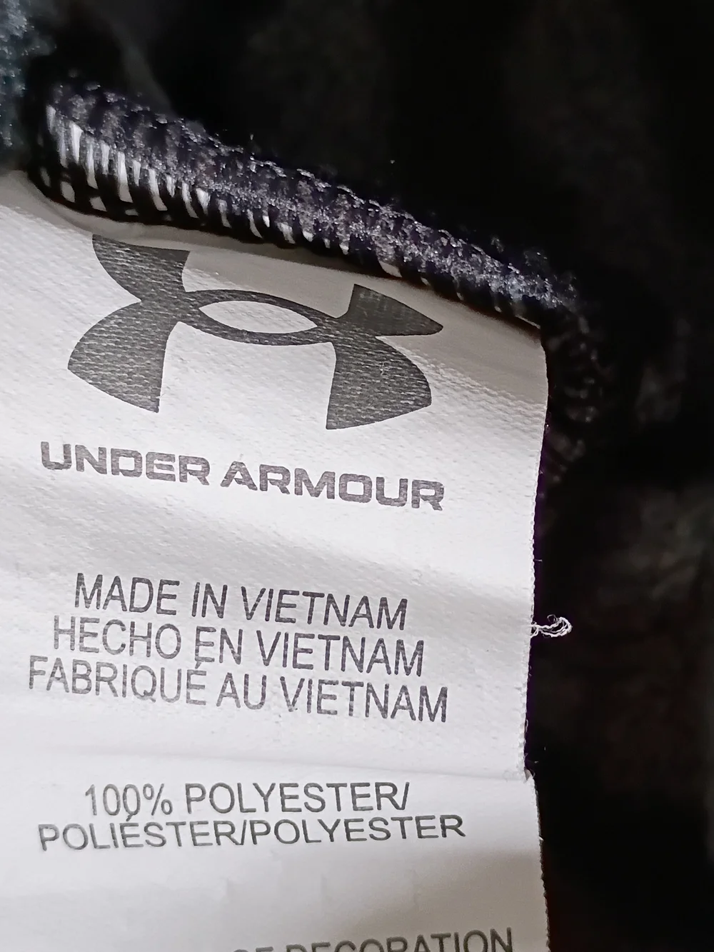 Under Armour Youth Pullover 1/4 Zip Fleece Camouflage Large Gray